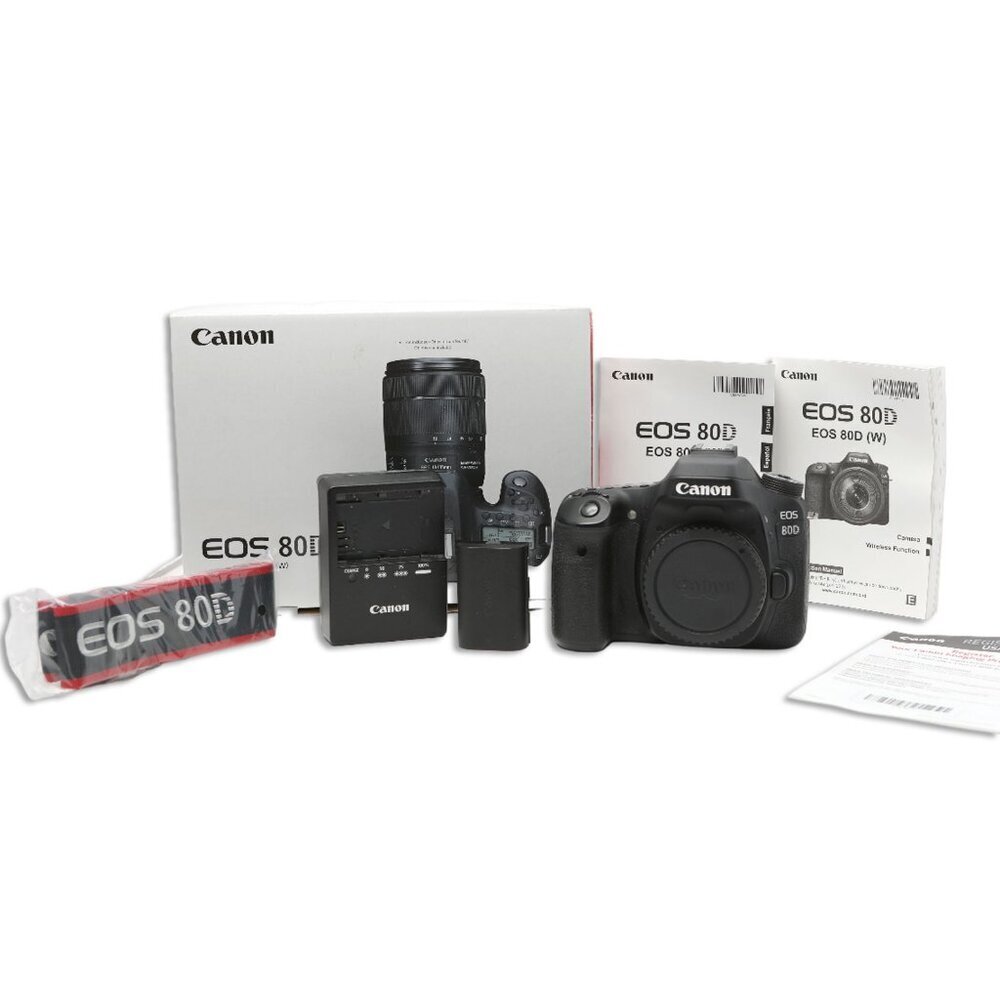 Canon 80D Semi Pro 24MP DSLR Camera Travel Photography WiFi HD Video Flip Screen